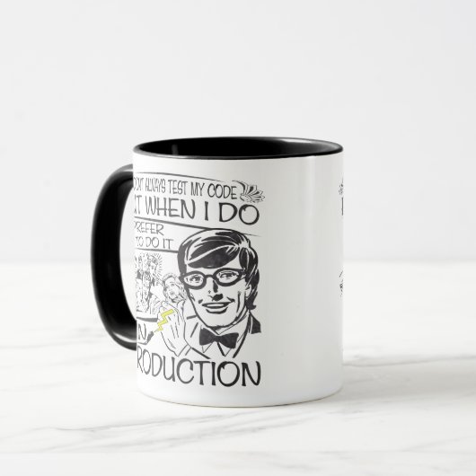 Mug Je n'examine pas toujours mon code (Devant gauche)