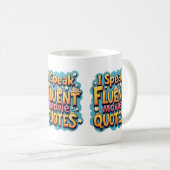 Mug Je Parle Citations De Film Fluent Retro Pop Art (Devant droit)