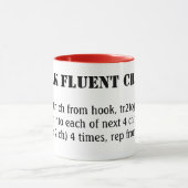 Mug Je parle couramment crochet (Centre)