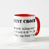 Mug Je parle couramment crochet (Devant droit)