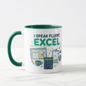 Mug Je parle couramment Excel drôle comptable feuille (Gauche)