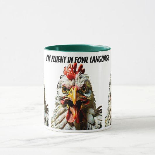 Mug Je parle couramment la langue de la volaille (Centre)