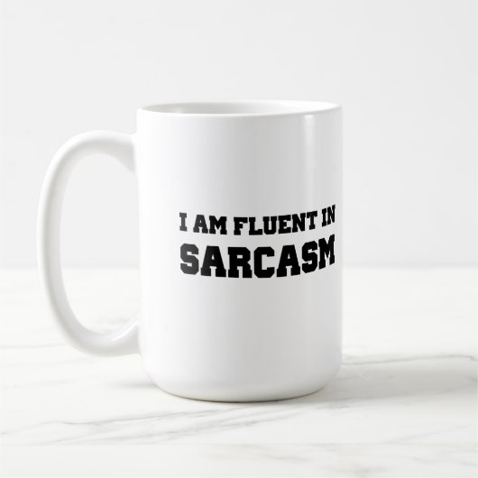 Mug Je parle couramment le sarcasme (Gauche)