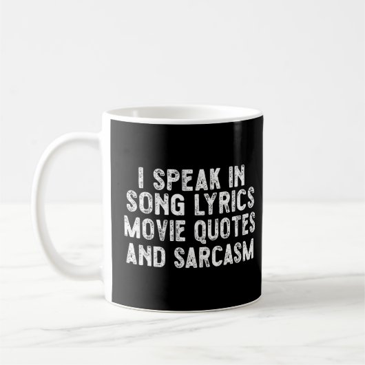 Mug Je Parle Dans Les Citations De Cinéma Chansons Et (Gauche)