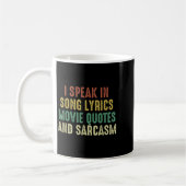 Mug Je Parle Dans Les Citations De Cinéma Chansons Et (Gauche)