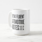 MUG JE PARLE DE CITATIONS D'AUTOMOBILES FLUENTES (Devant gauche)