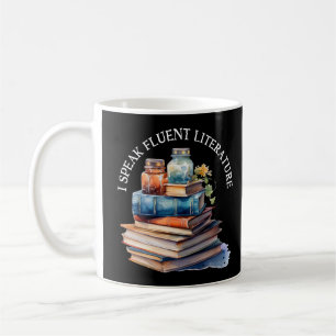 Mug Je Parle De Littérature Fluente   Cadeau enseignan