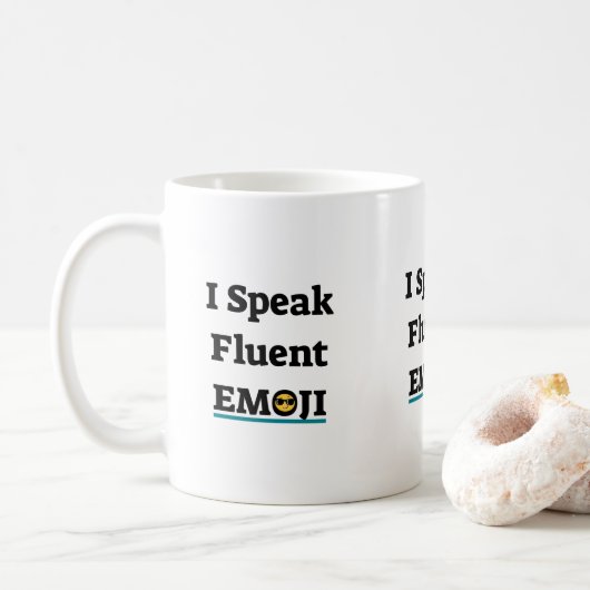 Mug Je parle Emoji couramment (Avec donut)