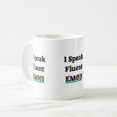 Mug Je parle Emoji couramment (Devant gauche)