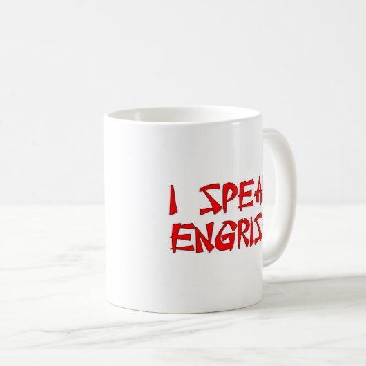 Mug Je parle Engrish (Devant droit)