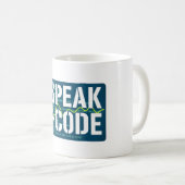 Mug Je parle G-Code CNC Machiniste Programmeur Drôle (Devant droit)