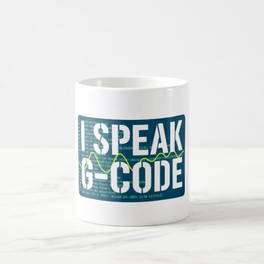 Mug Je parle G-Code CNC Machiniste Programmeur Drôle (Centre)