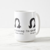 Mug Je parle Kamala Harris noir et blanc (Devant droit)