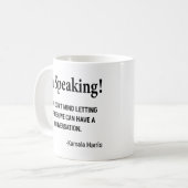 Mug Je parle - Kamala Harris parle du féminisme Biden (Devant gauche)