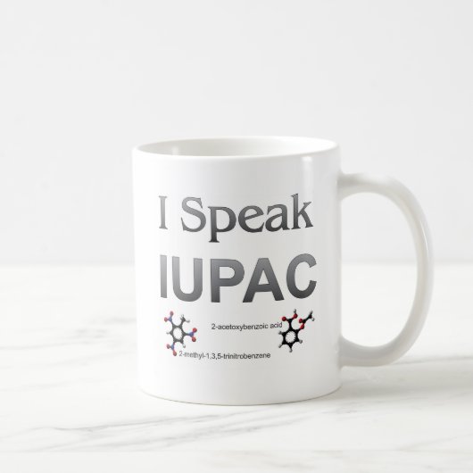 Mug Je parle la nomenclature de chimie d'IUPAC (Droite)