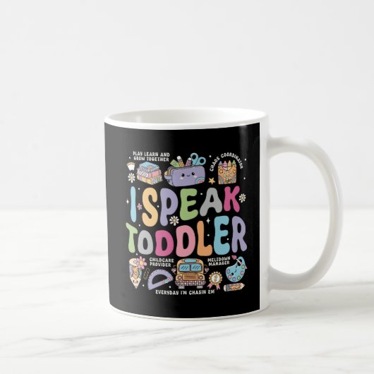 Mug Je parle le langage des tout-petits Doodle École C (Droite)