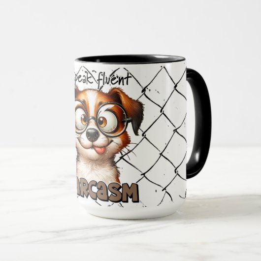 Mug "Je Parle Sarcasme Fluent." Café/Thé (Devant droit)