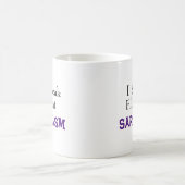 Mug "Je Parle Sarcasme Fluent" Drôle Phrase (Centre)