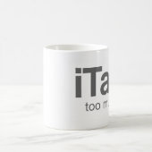 Mug Je parle trop - la conception drôle (Centre)