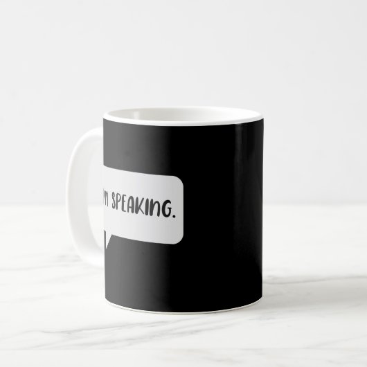 Mug Je parle une citation (Devant gauche)