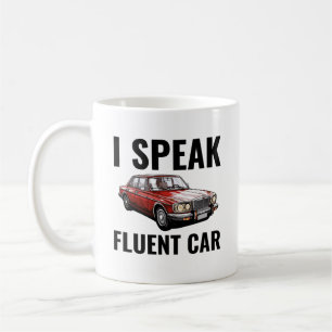 Mug Je Parle Voiture Fluent   Funny Car Mécanique