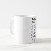 MUG JE PARTY 24/7 (Devant gauche)