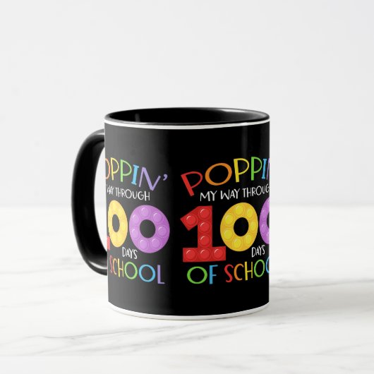 Mug Je passe 100 jours à l'école (Devant gauche)