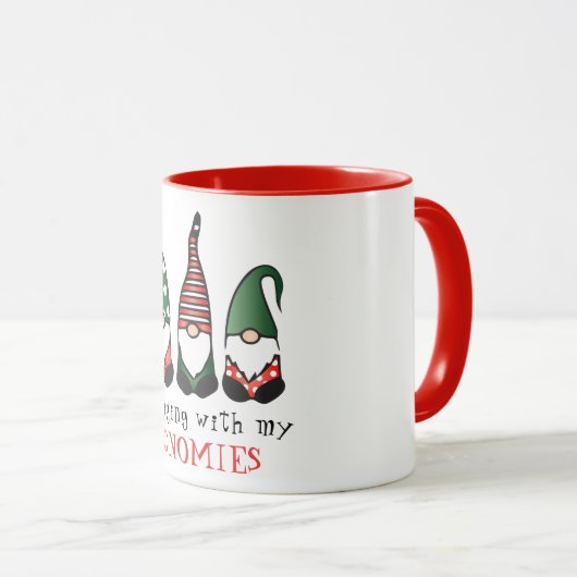 Mug Je Passe Avec Mes Gnomies Drôle Noël En Disant (Devant droit)