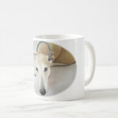 Mug "Je pastel d'art de chien aime mon lévrier" (Devant droit)