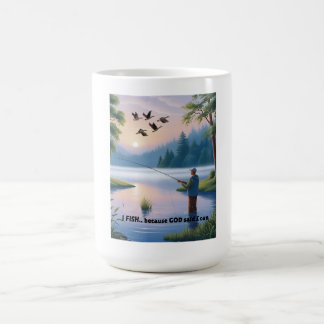 Mug Je Pêche Parce Que Dieu A Dit Que Je Peux - Pêche