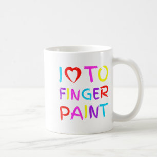 Mug Je peins, j'aime peindre au doigt, couple drôle Va