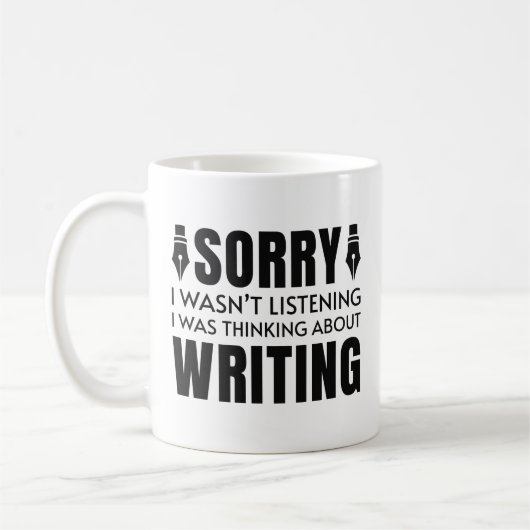 Mug Je Pensais À Écrire (Gauche)