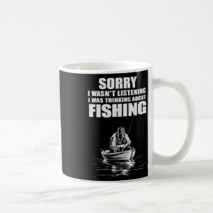 Mug Je Pensais À Pêcher Drôle Pêcheur