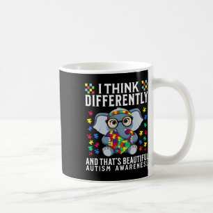 Mug Je Pense Différemment Sensibilisation sur l'autism
