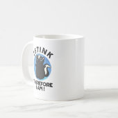 Mug Je Pense Donc Je Suis Drôle Animal Skunk Pun (Devant gauche)
