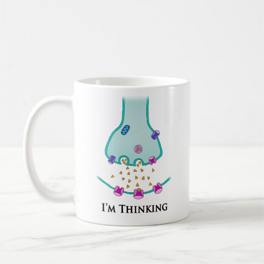 Mug Je pense neurone synapse (Gauche)