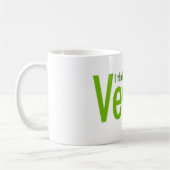 Mug Je pense.  Par conséquent je suis végétalien (Gauche)