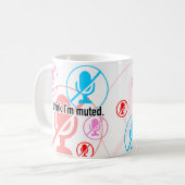 Mug Je pense que je suis muet. (Devant gauche)