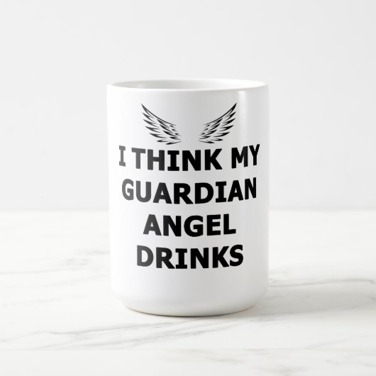 Mug Je Pense Que Mon Ange Gardien Boit (Centre)