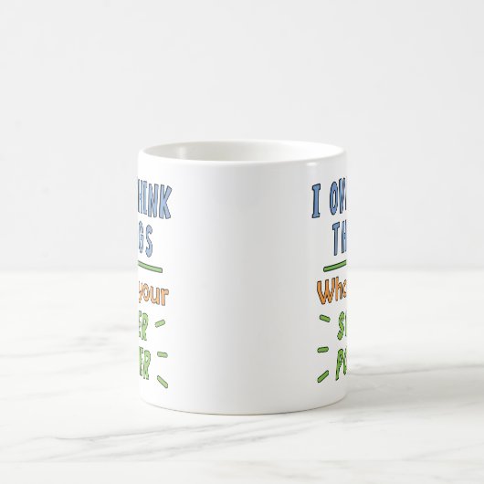 Mug Je pense trop aux choses (Centre)