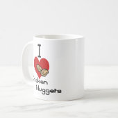 Mug Je pépites de poulet de coeur-amour (Devant gauche)