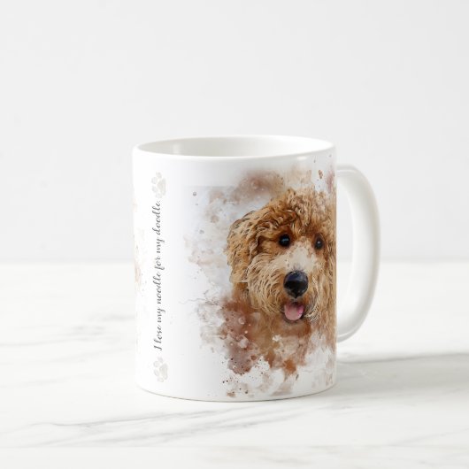 Mug Je perds mon nouille pour mon Doodle (Devant droit)