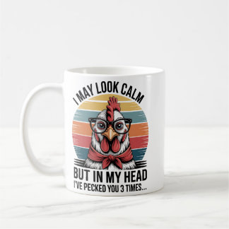 Mug Je peux avoir l'air calme mais dans ma tête je vou