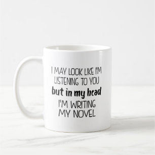 Mug Je peux avoir l'air de vous écouter mais dans ma t