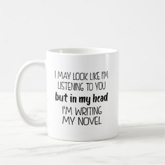 Mug Je peux avoir l'air de vous écouter mais dans ma t