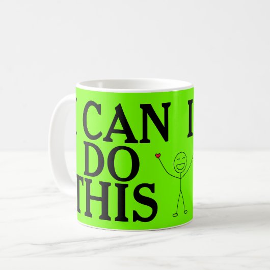 Mug JE PEUX FAIRE CES Mots Positifs Inspirants (Devant gauche)