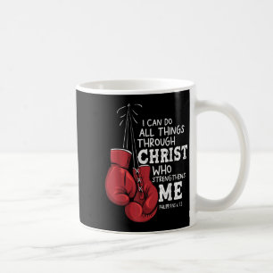 Mug Je peux faire des choses Citation de boxe chrétien