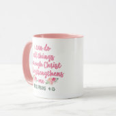 Mug Je Peux Faire Tout Par Le Christ // Verse Bible (Devant gauche)