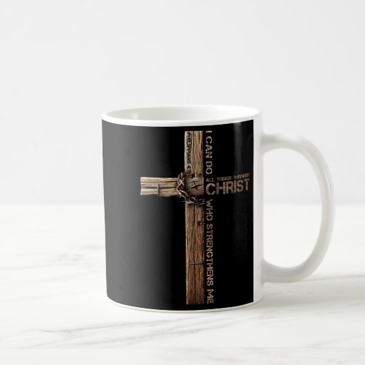 Mug Je peux faire toutes choses par Christ, Croix Jésu (Droite)