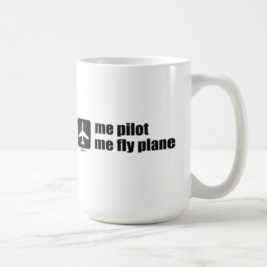 Mug je pilote j'avion de mouche (Droite)